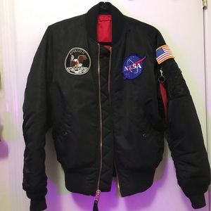 Urban Outfitters Alpha Industries Reversible NASA Bomber Jacket